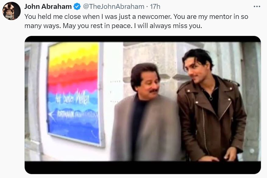 John abraham on Pankaj Udhas